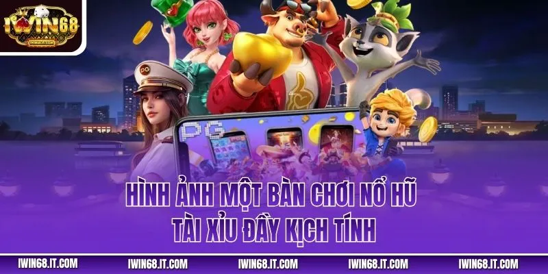 Hình ảnh một bàn chơi nổ hũ tài xỉu đầy kịch tính